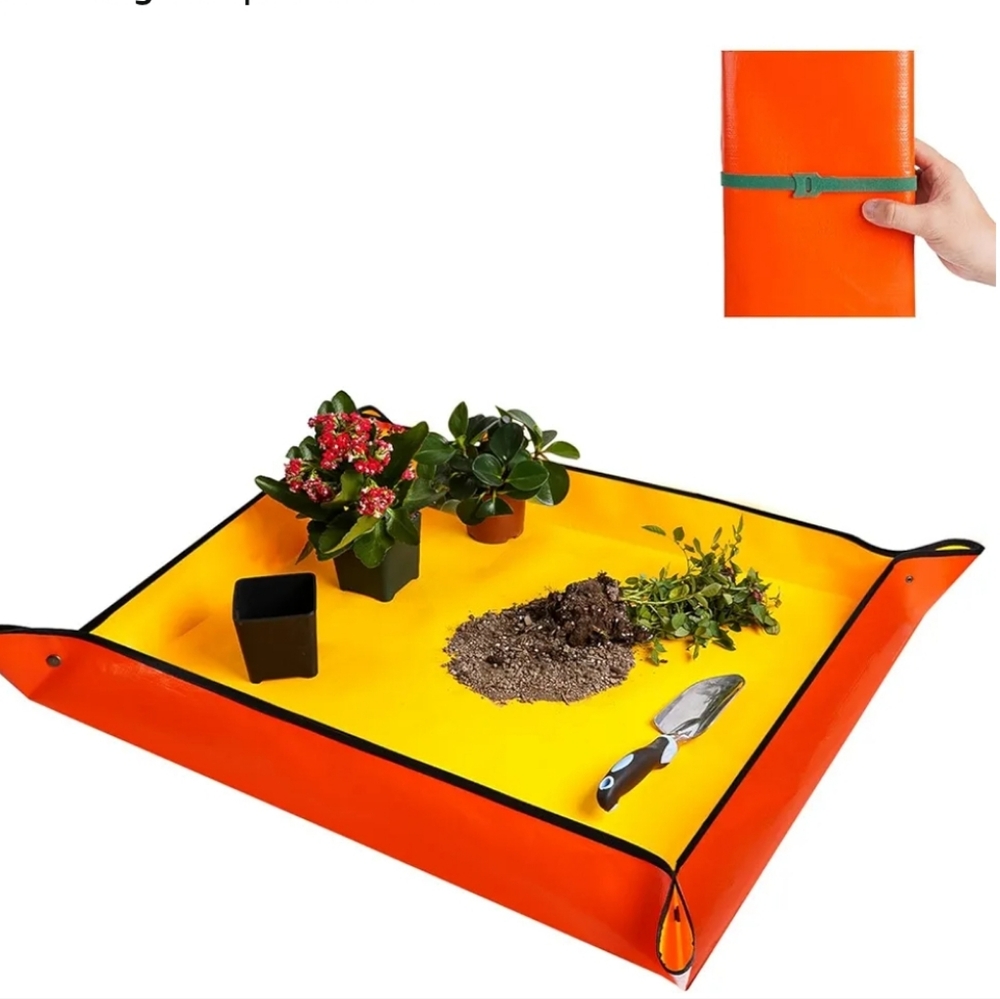 Orange and Yellow Gardening Mat - Plants Station Mat